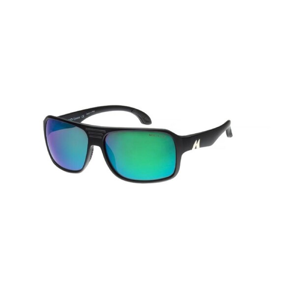 MAKO RONIN 9602 Matte Black Frame Rose HD Glass Lens Green Mirror Sunglasses
