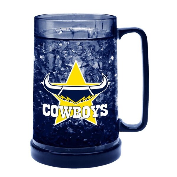 North QLD Queensland Cowboys NRL Coloured Ezy Freeze Beer Stein Frosty Mug Cup