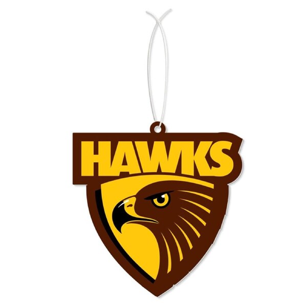 Hawthorn Hawks AFL Aussie Rules Scented Slim Air Freshener with Elastic Hanger