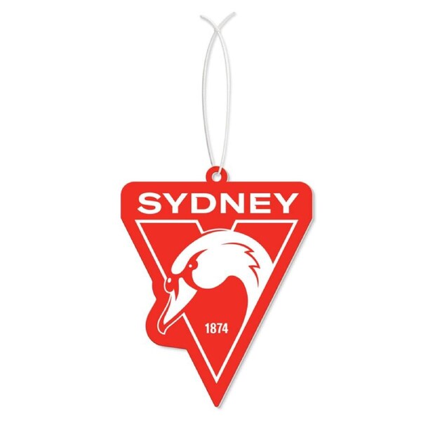 Sydney Swans AFL Aussie Rules Scented Slim Scented Scented Slim Air Freshener with Elastic Hanger