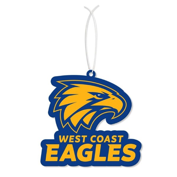 West Coast Eagles AFL Aussie Rules Scented Slim Scented Scented Slim Air Freshener with Elastic Hanger