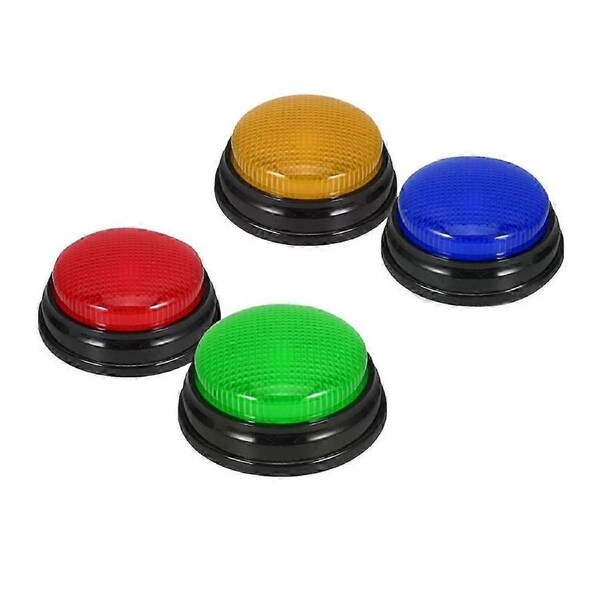 4 Pack Buzzers for Trivia Games, Answer Buzzers for Classroom, Game Buzzers with Lights and Sound G-Yvan