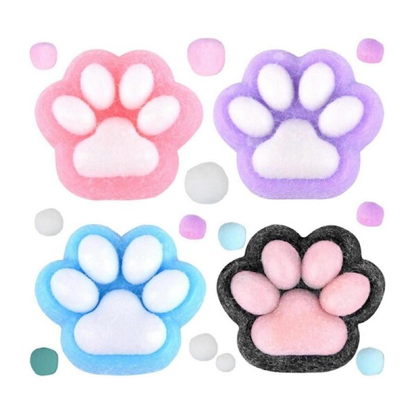 4 Giocattoli Squishy Zampa di Gatto Gigante,Adult decompression toy cat PAWS