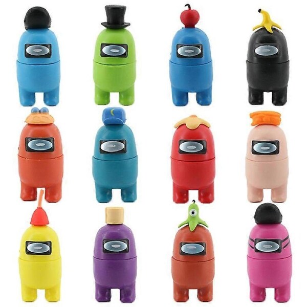 12 Pack Among Us Figures (8-10cm)A