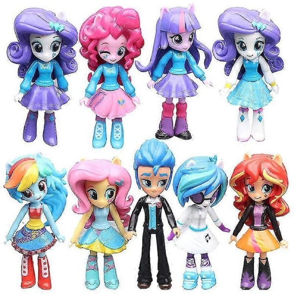 Toy Model 9pcs My Little Pony Equestria Girls Figures 12cm Monster High Dolls