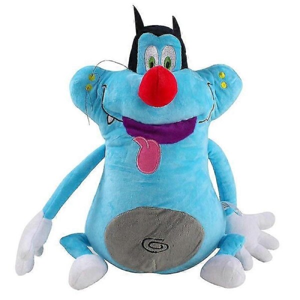 37cm French Cartoon Oggy And The Cockroaches Plush Toy Fat Cat Oggy Stuffed Animal Doll