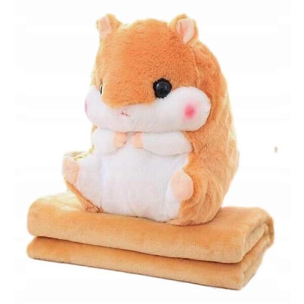 Plush Toy Blanket 2in1 Hugging Hamster Gift