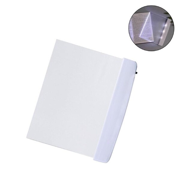 Catzon Flat Book Light for Reading Wireless Clear Full Page LED Board-White
