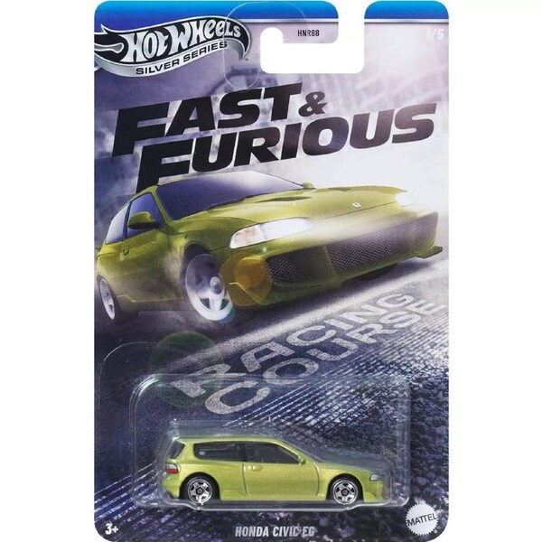 Hot Wheels Silver Series Fast and Furious Racing Course Honda Civic EG