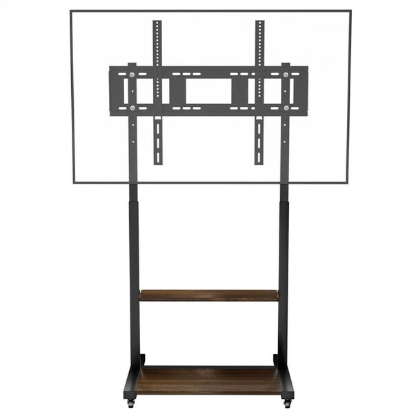 Adjustable Rolling TV Stand for 40 to 86 Inch Screens with Shelves