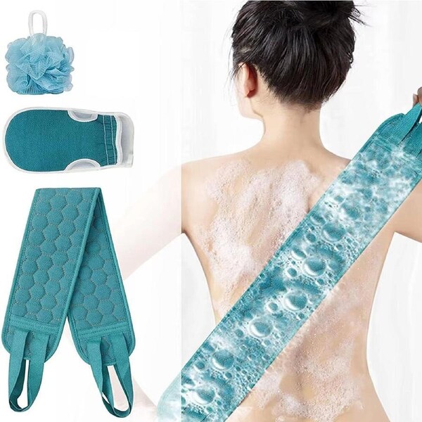 Exfoliating Body Scrubber Set-Back Scrubber Bath Glove Shower Bath Sponge Loofah