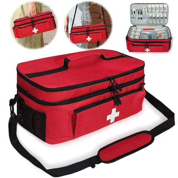 Travel Medicine Bag Empty Pill Bottle Organizer Medication Travel Storage Bag