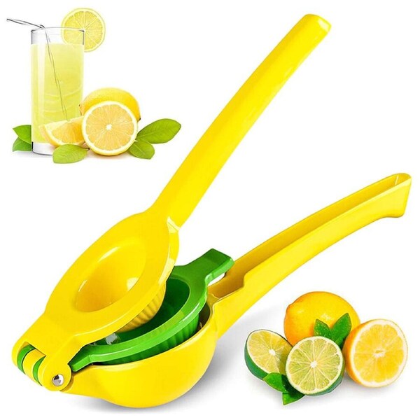 2 In-1 Manual Clip Press Juicer Lemon Lime Squeezer Hand Juicer Lemon Squeezer