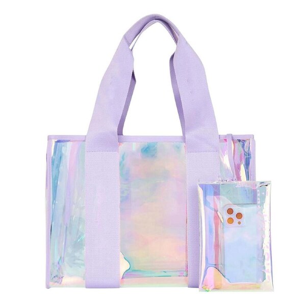 Colorful Radiation PVC Ladies Beach Bag Tote Bag Crossbody Bag