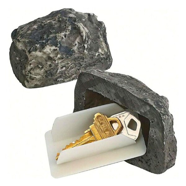 Hide-a-Spare-Key Fake Rock Looks & Feels Like Real Stone Safe For Outdoor Garden