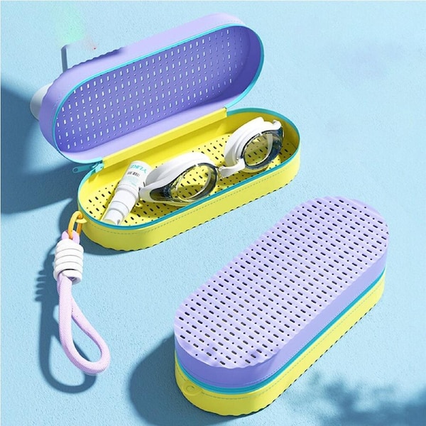 Swimming Goggles Case Silicone Protective Cases With Drain Hole For Goggles