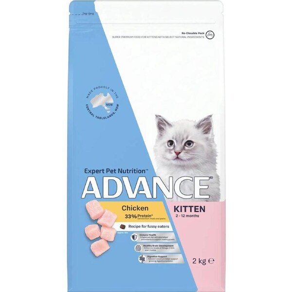 Advance 2kg Kitten Growth Dry Food - Chicken Flavour for Cats Under 12 Months