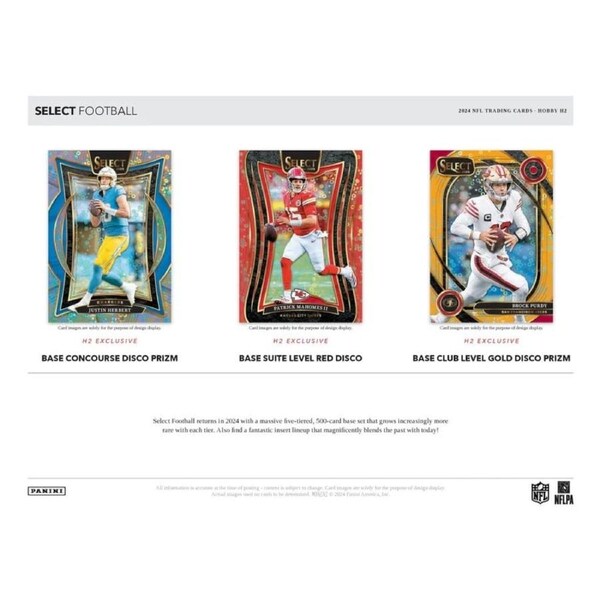 Panini NFL 2024 NFL Select Football H2 Booster Pack