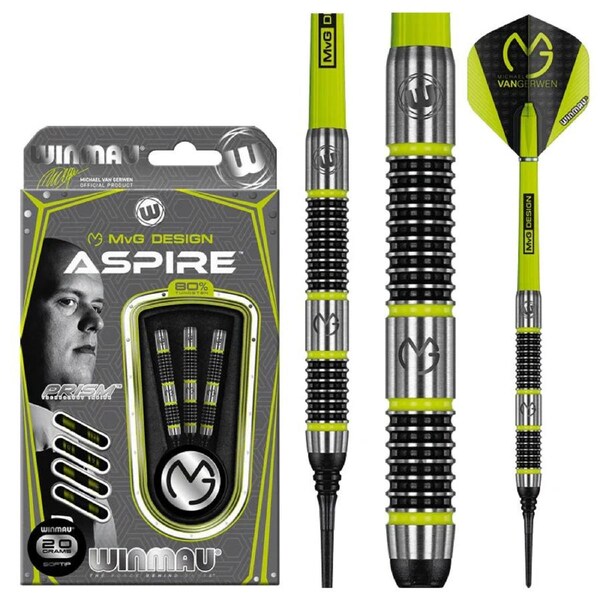 WINMAU MVG Aspire 80% Tungsten Darts Soft Tip Michael Van Gerwen 20g Gram