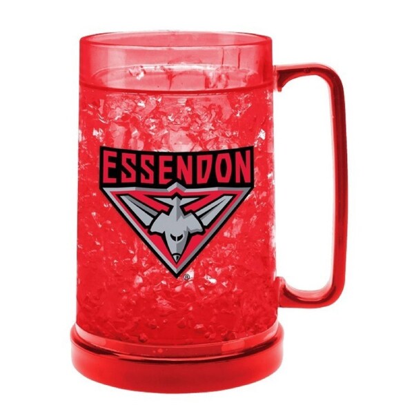 AFL Colour Freeze Mug - Essendon Bombers - 500ML - Gel Freeze Drink Cup