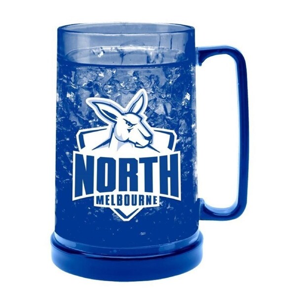 AFL Colour Freeze Mug - North Melbourne Kangaroos - 500ML - Gel Freeze Drink Cup