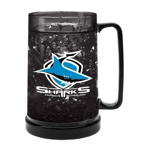 NRL Colour Freeze Mug - Cronulla Sharks - 500ML - Gel Freeze Drink Cup