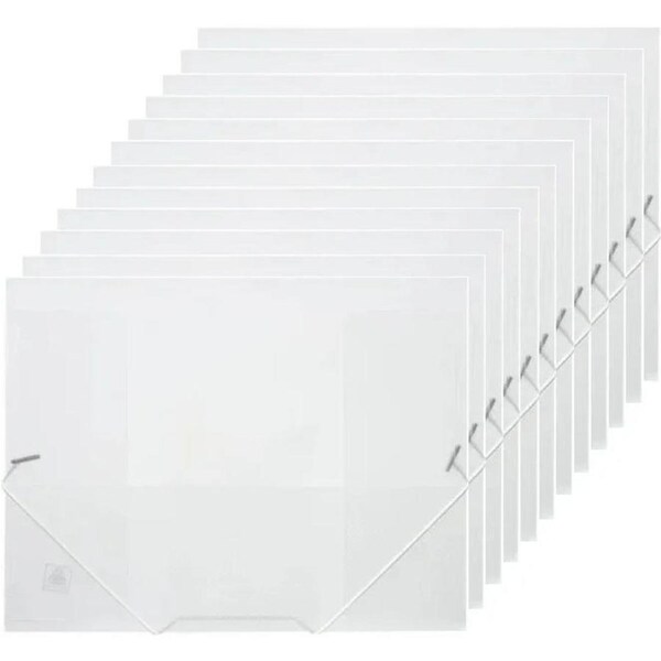 Avery 47708 Document Wallet A4 3 Flap Elastic Closure Clear 12 Pack