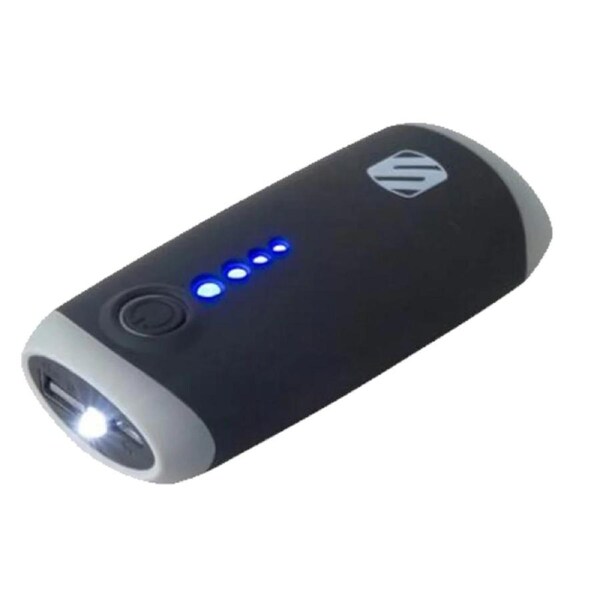 GoBat 4400 - Portable 4400 mAh power bank with built in flashlight (black)