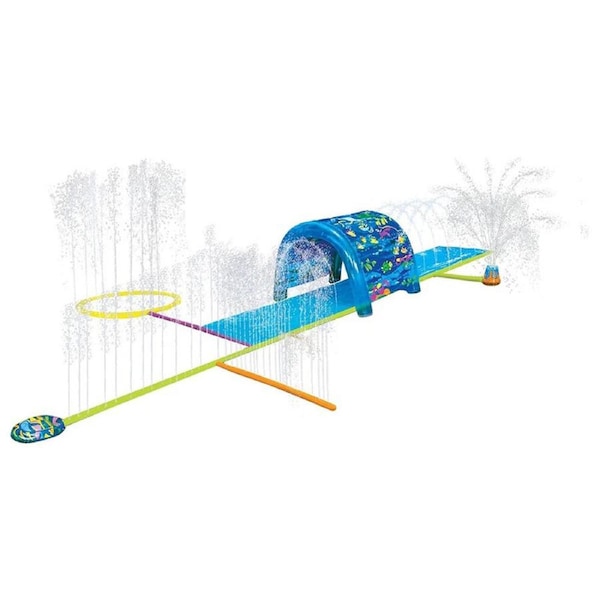 Go Play! Splash 'N Slide Inflatable Sprinkler Park with Water Volcano Kids 5Y+