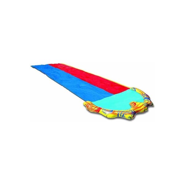 Go Play! Splash Sprint Racing Slide w/ Two Lanes & Inflatable Pool for Kids 5Y+