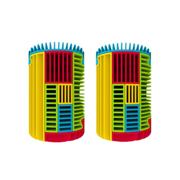 2PK Slida Classic Cylinder 3D Sequential Interlocking Puzzle for Kids Red 6Y+
