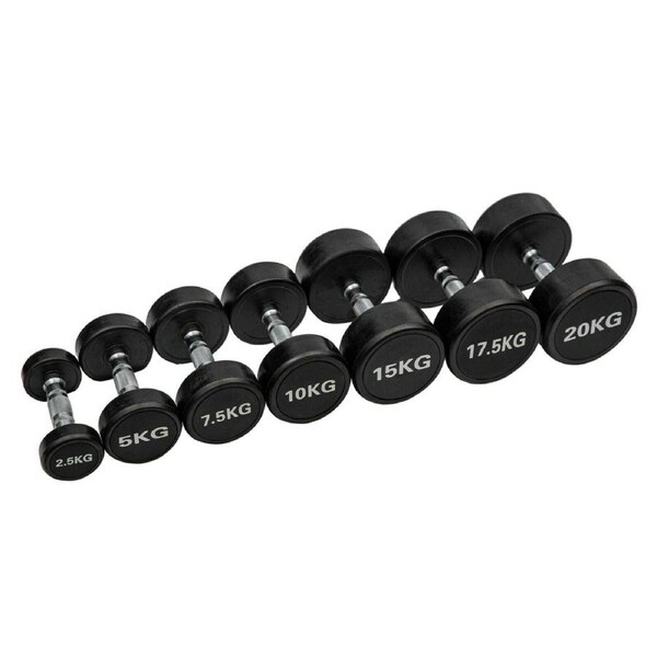 Round Pro Style Dumbbell Set 2.5kg - 30kg [12 Pairs]