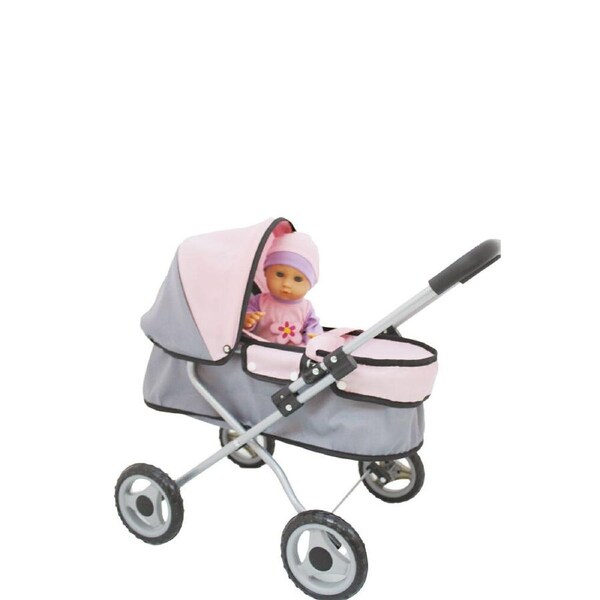 Bambolina Doll & Pram 2 in 1 Set Role-Play Foldable Stroller Childrens Toy