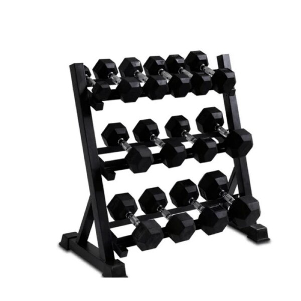 Ultimate Hex Dumbbell Set & Rack - 8 Pairs