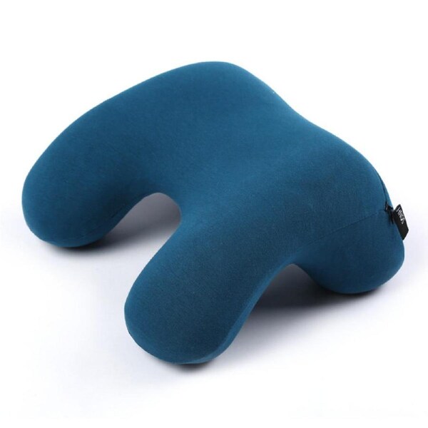 Nevenka Travel Pillow Arched Reversible Memory Foam for Sleeping on Long Flight-Blue