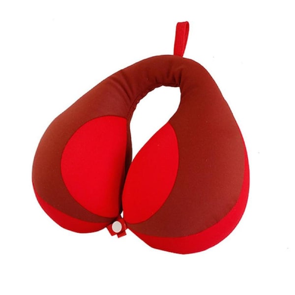 Nevenka Travel Neck Pillow for Kids Comfortably Chin Supporting for Airplane-Red