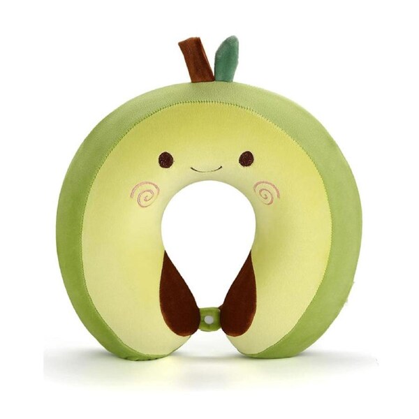 Nevenka Cute Cartoon Neck Pillow U-Shaped Memory Foam Travel Essentials-Avocado