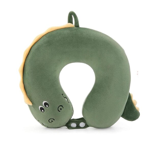 Nevenka Cute Cartoon Neck Pillow U-Shaped Memory Foam Travel Essentials-Crocodile