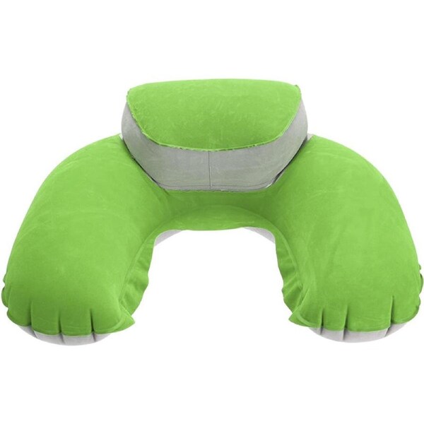 Nevenka Inflatable Neck Pillow Portable Wrinkle-resistant for Plane Car Office-Green