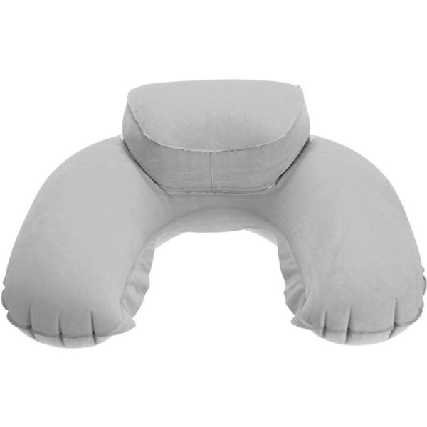Nevenka Inflatable Neck Pillow Portable Wrinkle-resistant for Plane Car Office-Grey