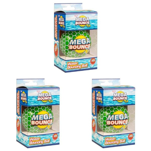 3PK Wicked Mega Bounce H2O - Water Ball Kids Activity Throw Toy Assorted