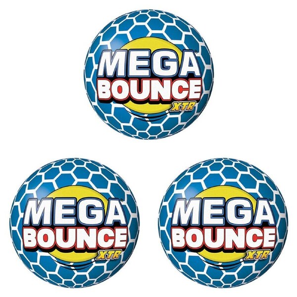 3PK Wicked Mega Bounce XTR - High Ball Kids Activity Throw Toy Assorted