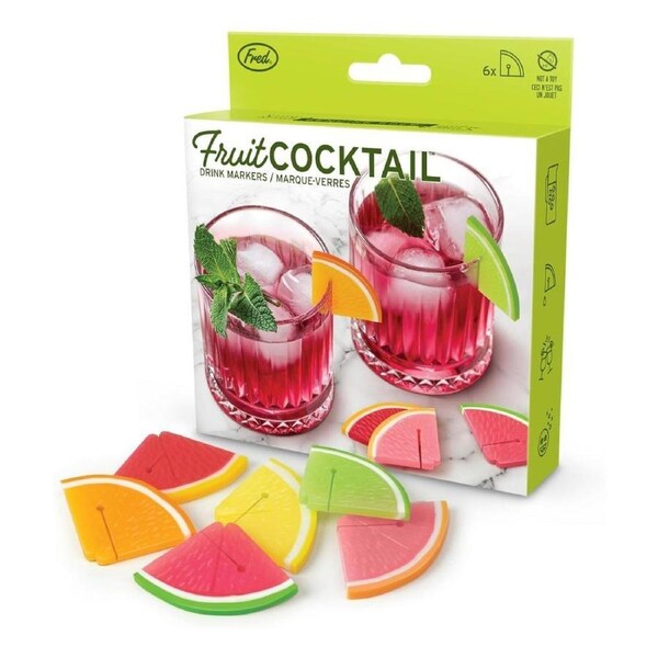 Fred Fruit Cocktail Drink Markers (Set of 6)