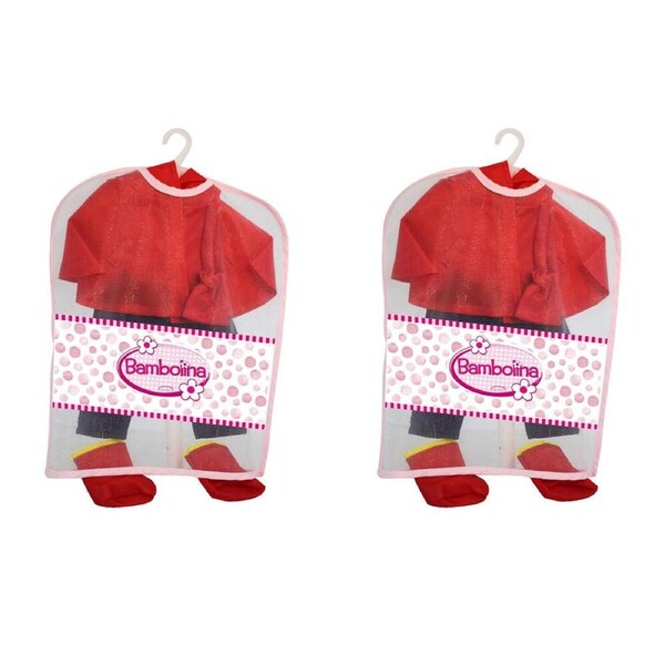2PK Bambolina Dress for Doll 42-48cm Childrens Toy Fashion Outfit Set Assorted