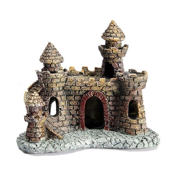 Nevenka Castle Aquarium Decorations for Betta Cichlid Goldfish Shrimps Crabs-3