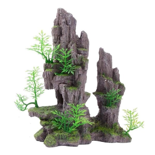 Nevenka Aquarium Mountain View Stone Ornament Artificial Fish Tank Decoration
