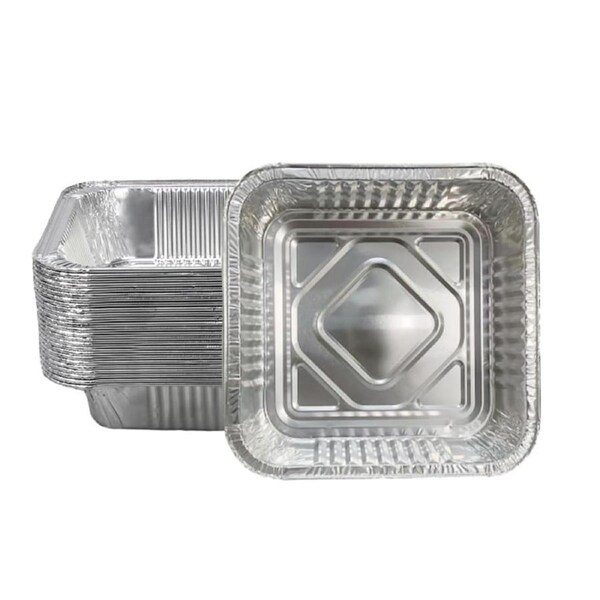 48x Deep Foil Aluminium Disposable Food Container Trays Pans Baking Roast Bulk 33x27x11cm