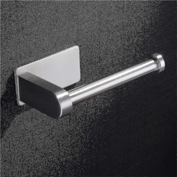 Toilet Roll Holder Self-adhesive No Drilling Toilet Roll Holder Brushed Stainless Steel