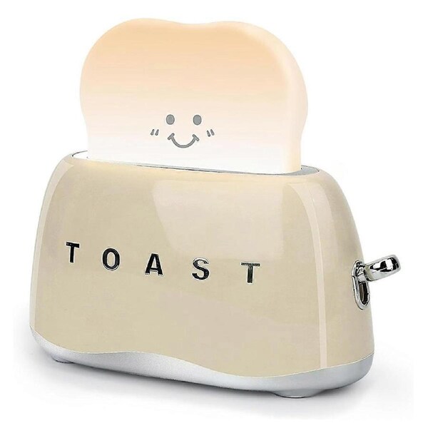 Retro Decor Toaster Lamp,Retro Toaster Shaped Desk Gifts Yellow
