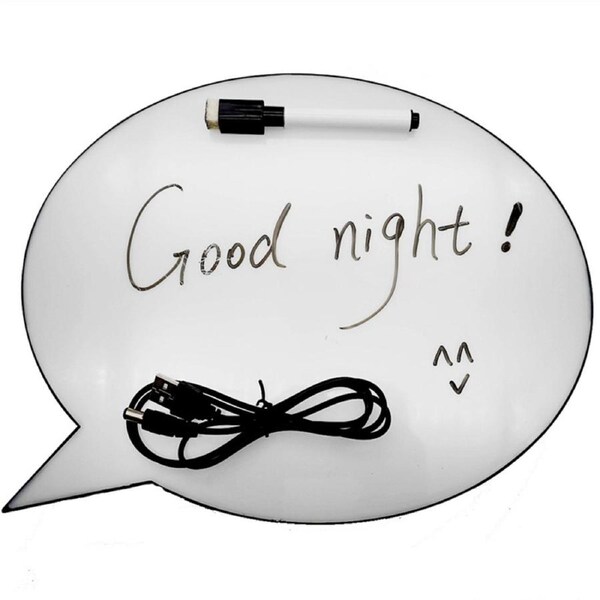 Led Message Handwriting Letter Light Box Speech Bubble Shape Writing Board Add 1 Pen For Birthday Pa